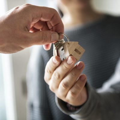 Asian family buy new house Asian family buy new house